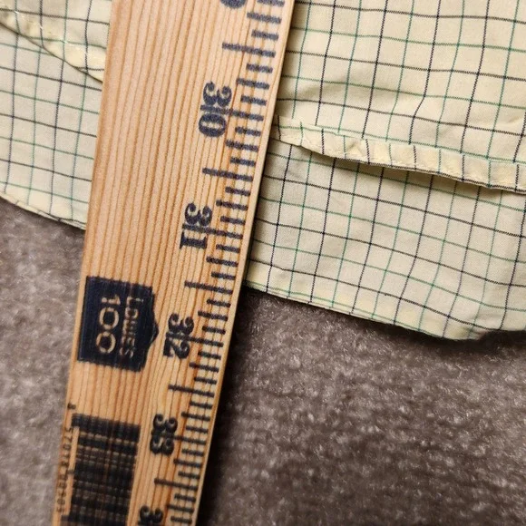 Ralph Lauren Blake Men's Short Sleeve Button Down Shirt Yellow Plaid Size L - Picture 6 of 7